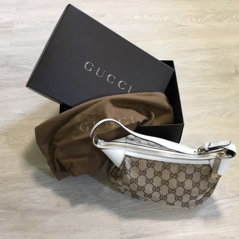 Gucci Small Canvas Hobo Top Handle Bag